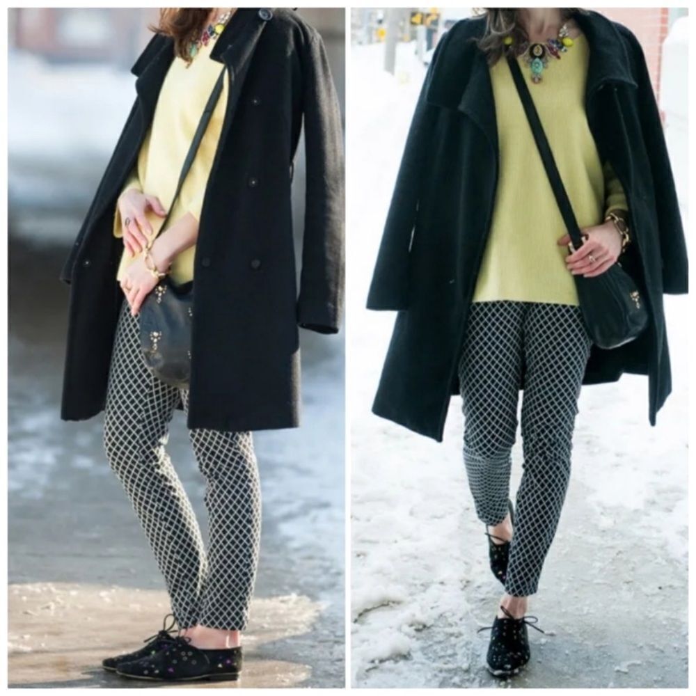 Michael Kors Super Skinny Pull-On Pants | Size S | Diamond Pattern